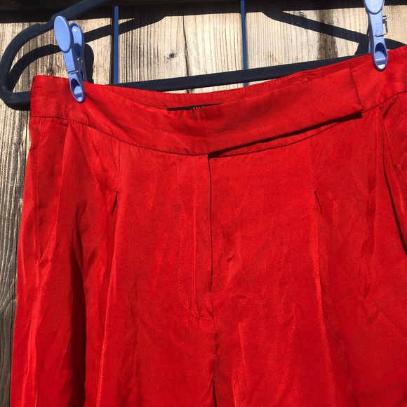 All Saints Red pleated Cedie Sky pants pre-loved - Picture 11 of 13